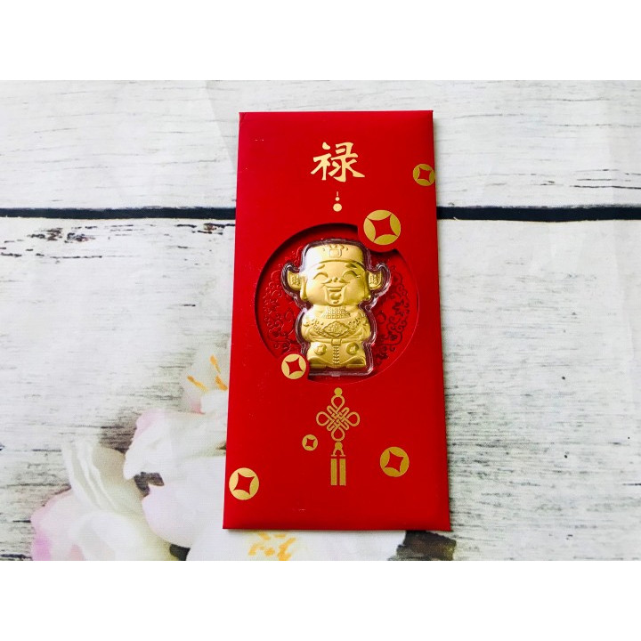 Bao lì xì Thần Tài chibi vàng, dùng treo trong nhà, cây hoa mai, làm quà tặng, đựng tiền lì xì, mừng tuổi, tân gia, sinh nhật, đem lại may mắn tài lộc, nhiều ý nghĩa - TMT Collection - SP005134