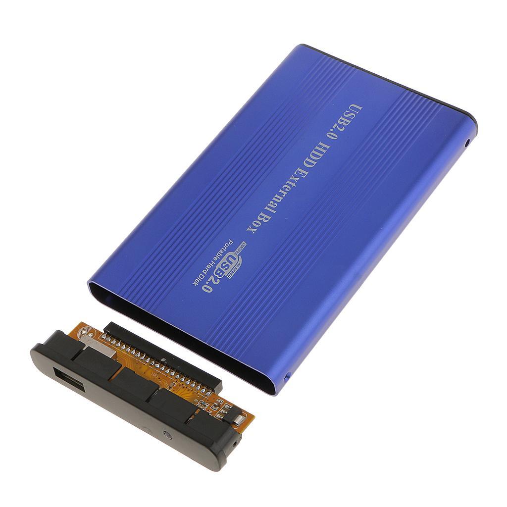 USB2.0 HDD Hard Drive External Enclosure 2.5" IDE PATA HDD Case Blue