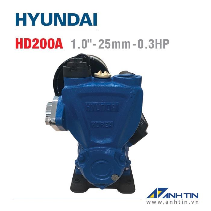 Máy bơm nước đa năng HYUNDAI HD200A | Công suất 200W | 25 mm/ 1 inch | Cột áp 27m - Cột hút 9m