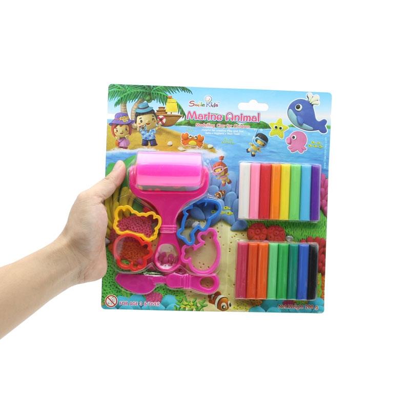 Vỉ Đất Nặn 16 Màu Marine Animal - Smile Kids SK-1600 RM