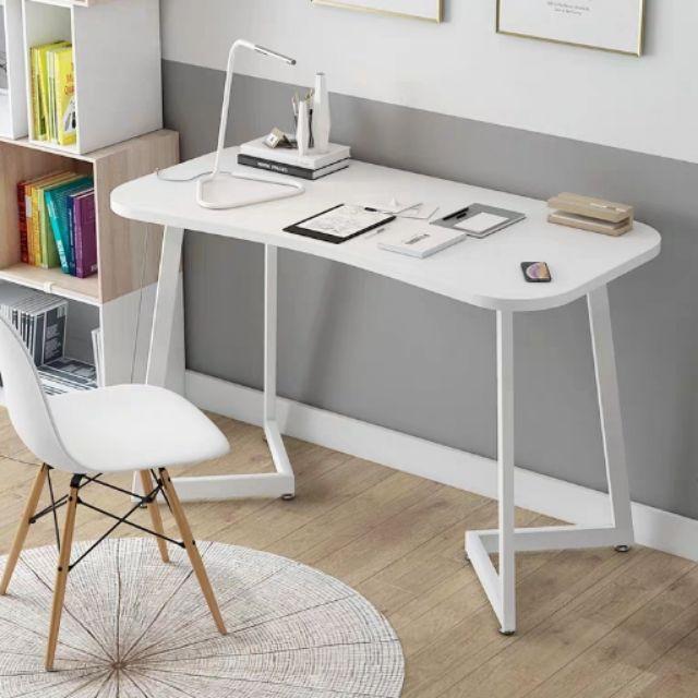BÀN LÀM VIỆC BÀN HỌC GỖ CHÂN KIM LOẠI TIỆN LỢI -100×75
