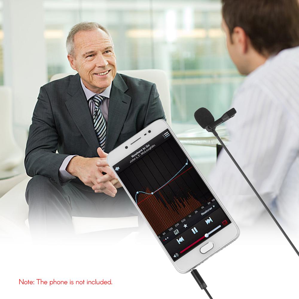 Micrô Lavalier ngưng tụ điện âm đa hướng với cáp 3,5 mm TRRS 6m - 6m