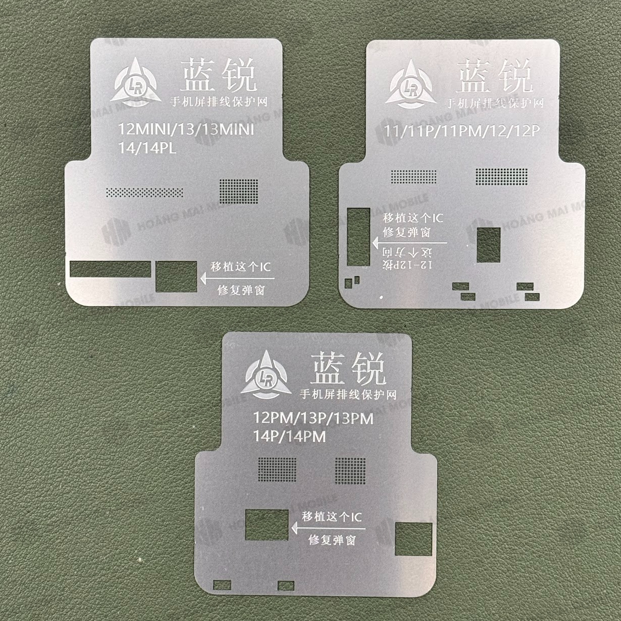 Vỉ làm chân IC màn cho iPhone 11 đến 13 Pro Max hãng XG