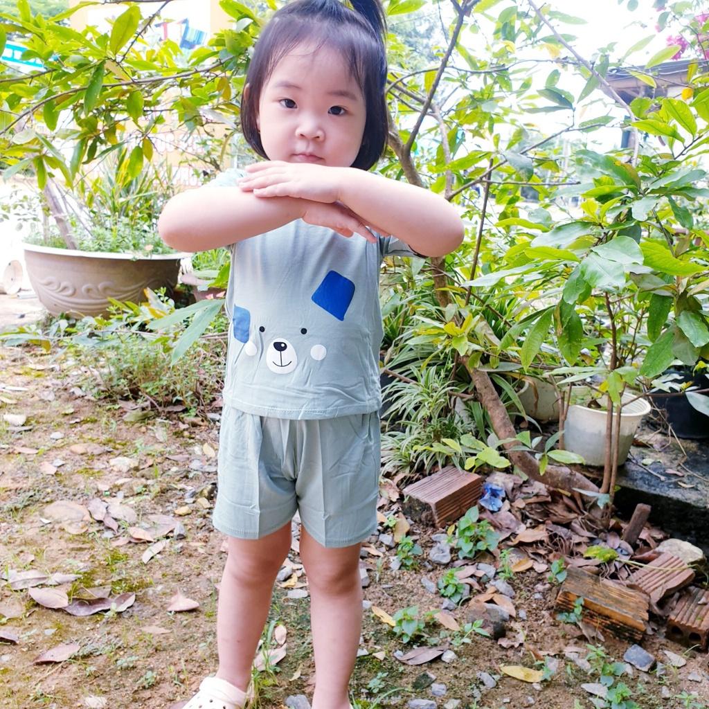 Đồ Bộ Bé Trai, Bé Gái Vải Thun Lạnh, Bộ Cộc Tay Cho Bé Mặc Nhà, Bộ Quần Áo Trẻ Em Dễ Thương Mùa Hè Hình Thú Ngộ Nghĩnh