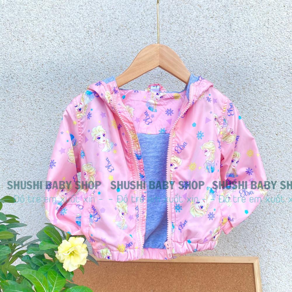 Áo khoác gió bé gái 2 lớp esla hồng,áo khoác gió 2 lớp túi ếch cao cấp hàng Việt Nam thiết kế