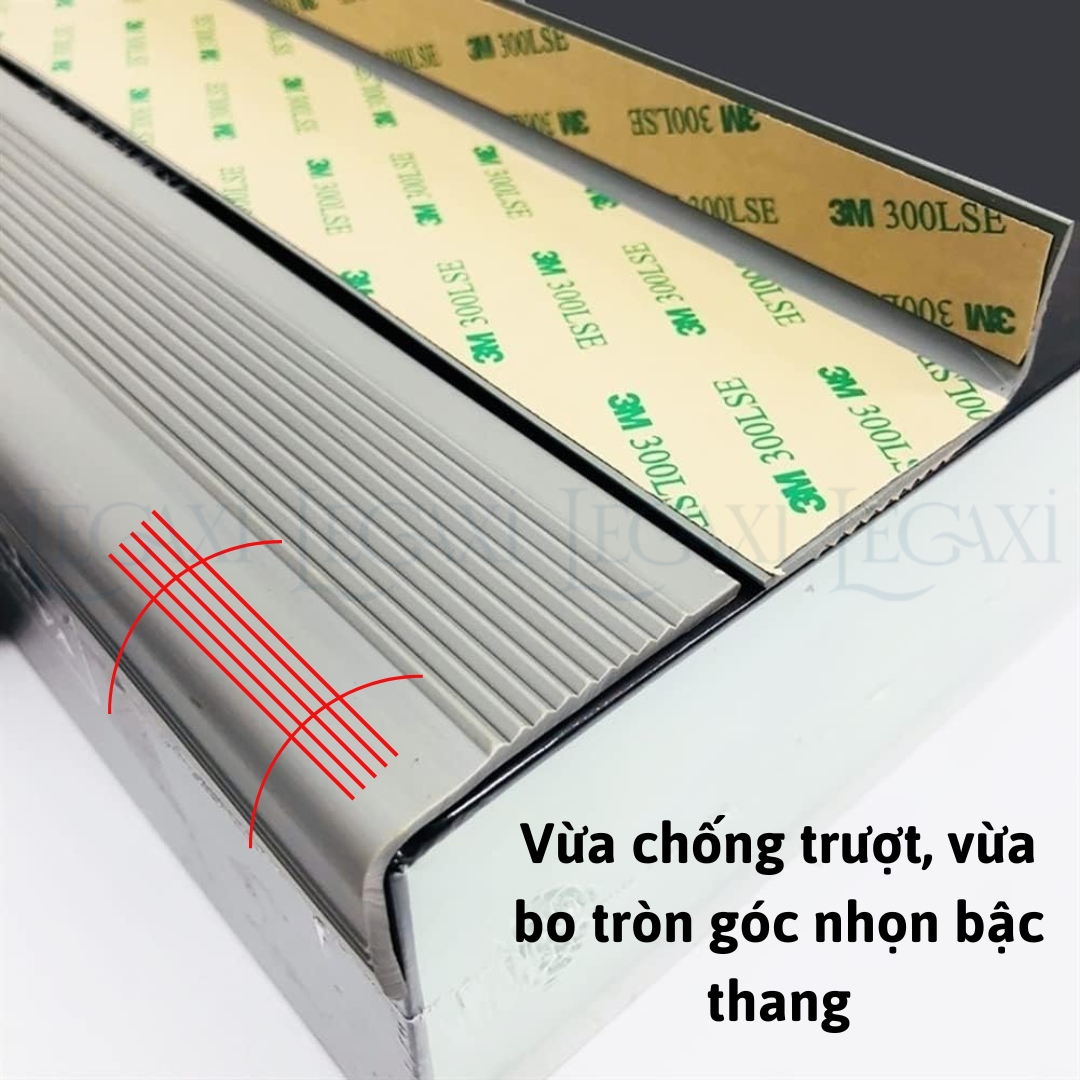 Miếng dán cầu thang bậc thềm chống trượt hình chữ L bám dính chống thấm nước ma sát lớn Legaxi