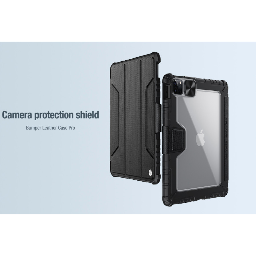 Bao da cao cấp cho iPad Pro 11 hàng chính hãng Nillkin Bumper Leather có nắp bảo vệ camera