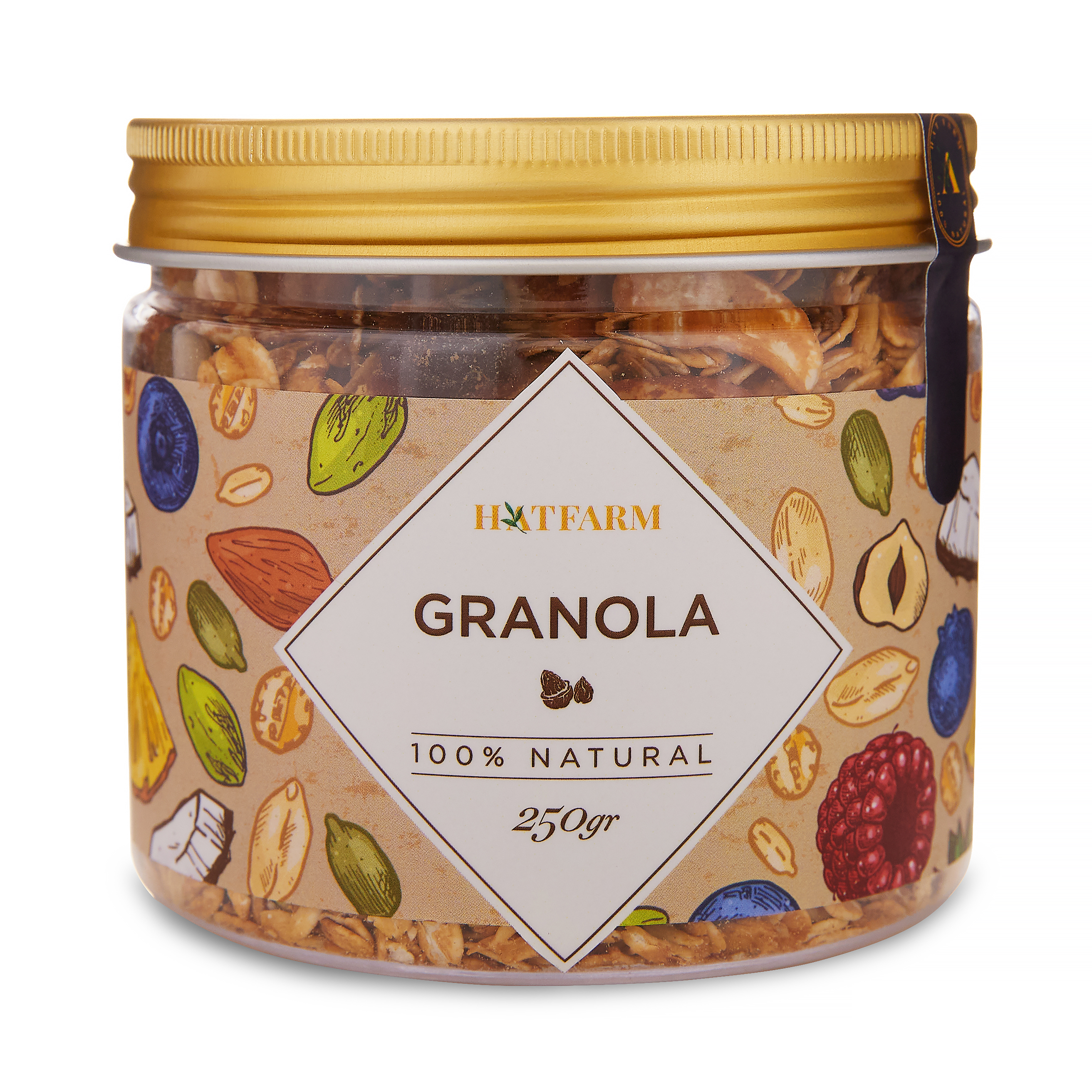 Ngũ Cốc Granola HATFARM mật ong không đường (hộp 250gr-480gr