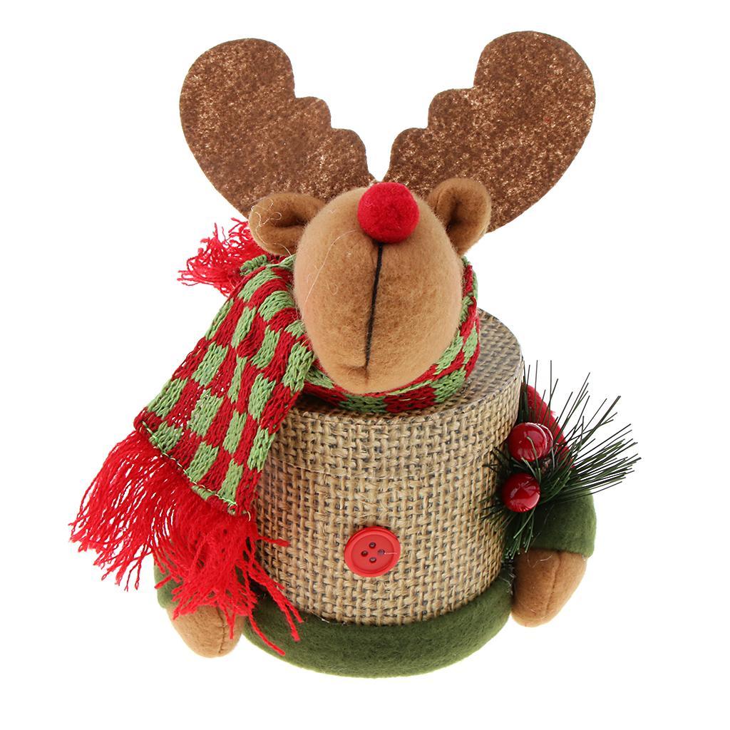 Christmas Linen Candy Boxes Gift Storage Container Table Decor