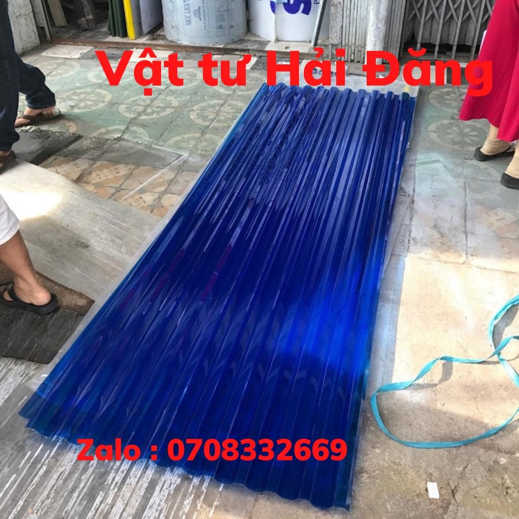 ( khổ rộng 1,05m x Dài 2m) Combo từ 2 tấm đến 5 tấm TÔN NHỰA LẤY SÁNG DẠNG SÓNG,MÀU XANH ( lOẠI 1)