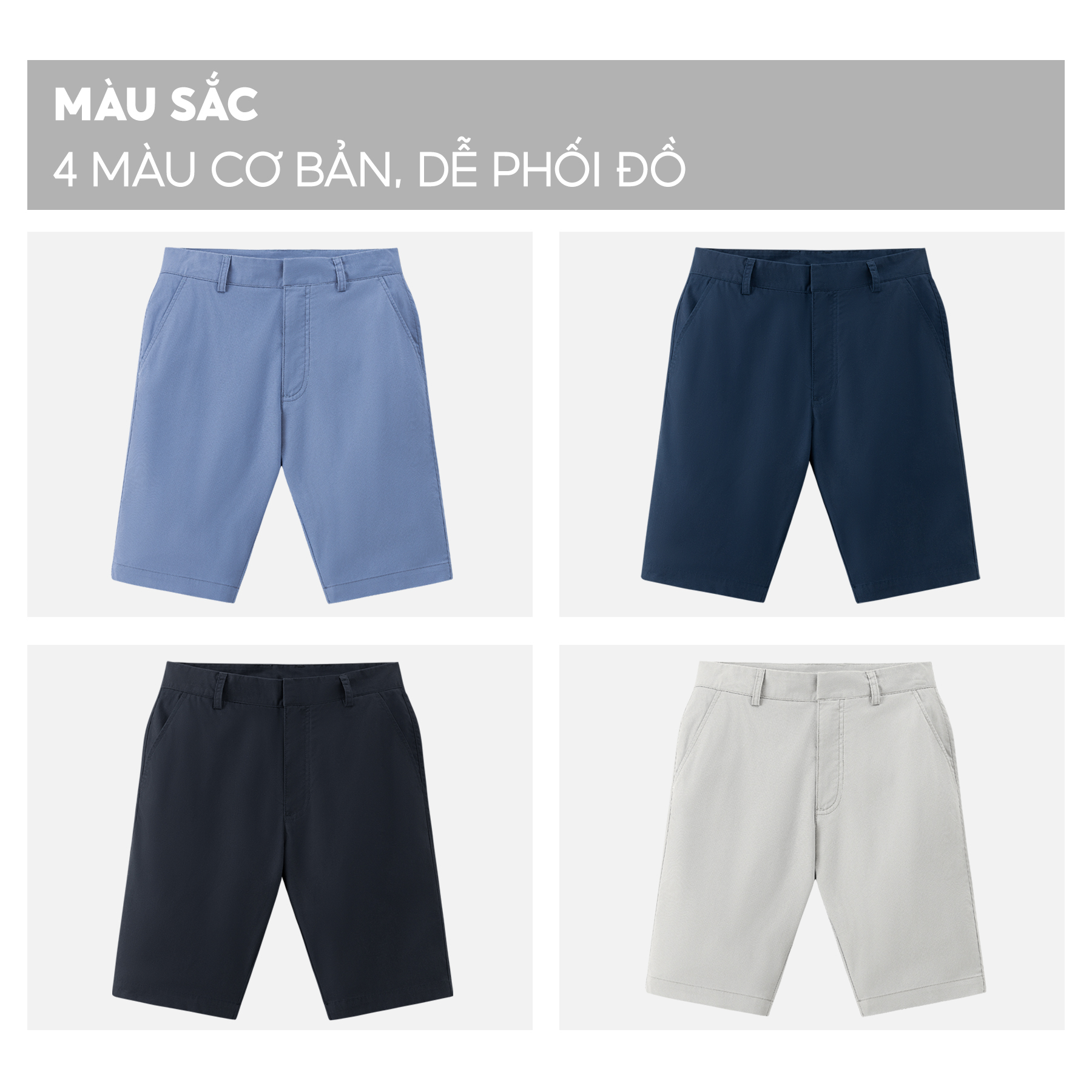 Quần Short Kaki Nam 5S FASHION, Chất Mềm Mịn, Thiết Kế Basic, Cúc Ẩn Mặt Trong Lịch Sự (QSK24014)