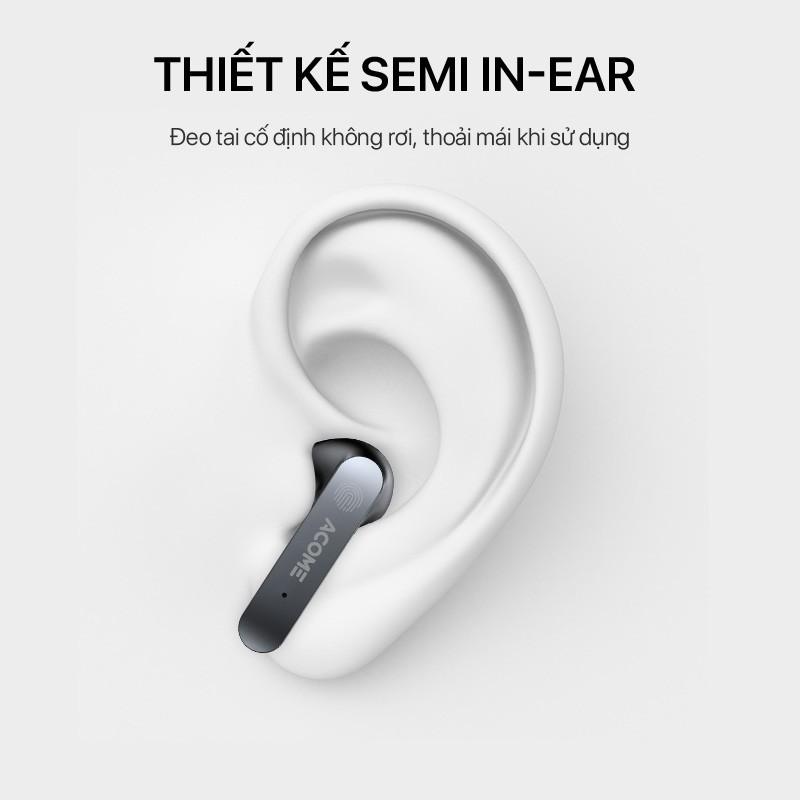 Tai Nghe TWS Không Dây Kết Nối Bluetooth 5.1 ACOME Airdots, Kiểu Dáng Thể Thao, Thời Gian Chơi Lên Đến 28 giờ - Hàng Chính Hãng