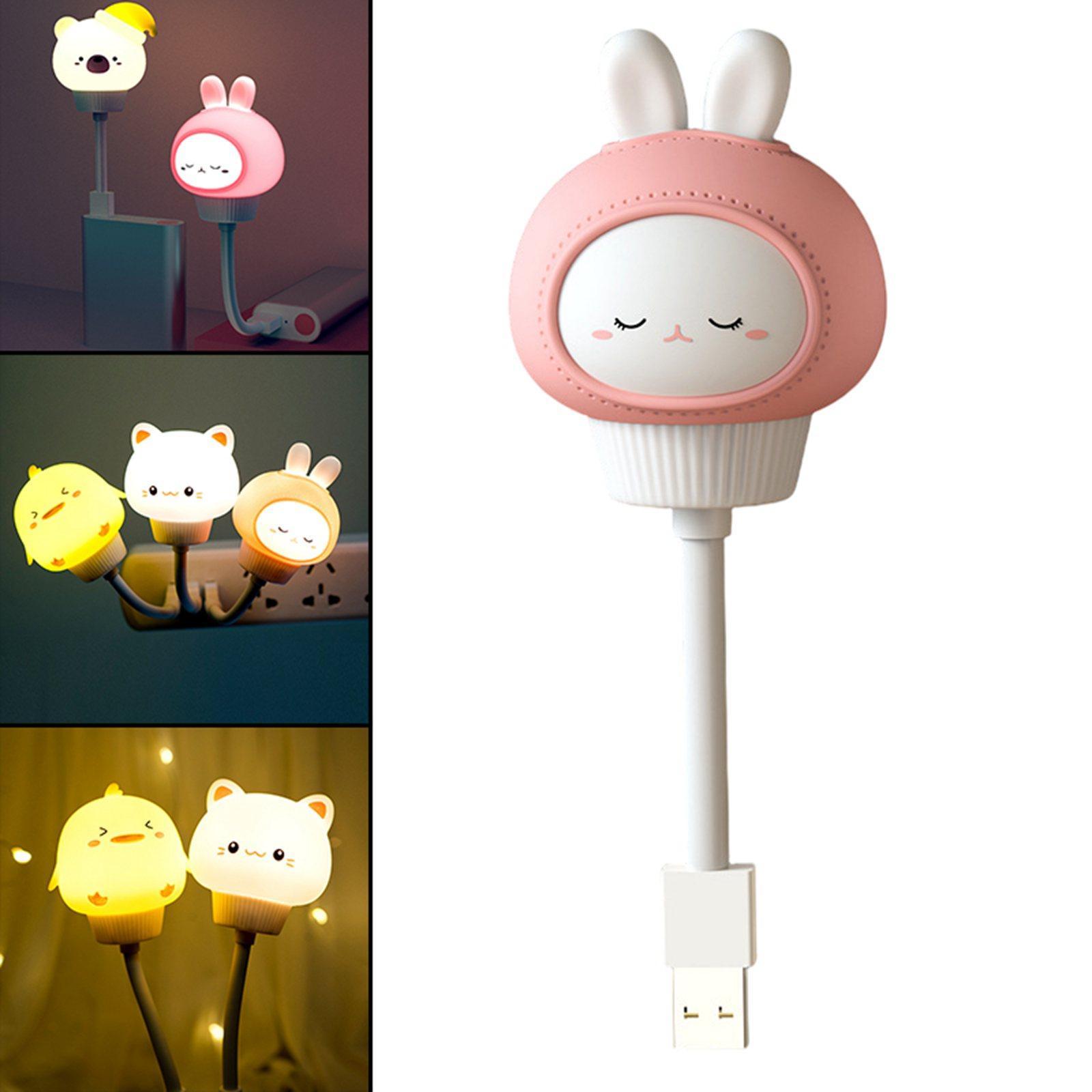 Cartoon LED USB Night Light with Remote for Mom Bedroom