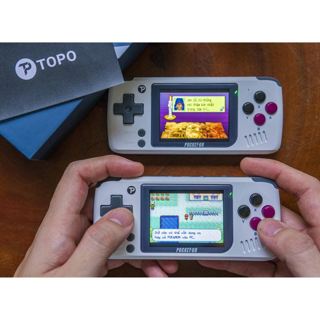 Máy chơi game Pocket Go Hàng Chính Hãng - Giả lập 12 hệ Retro, màn hình 2.4 inch IPS