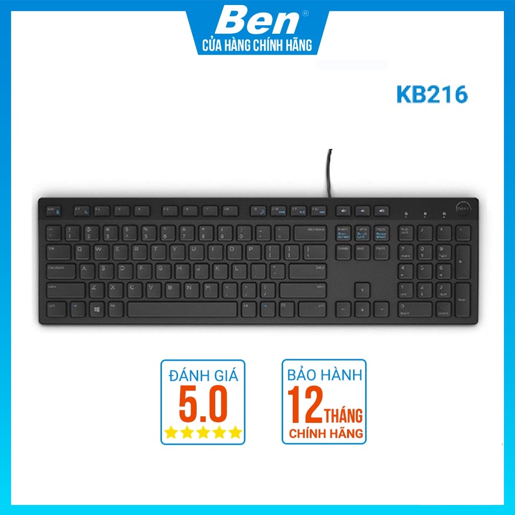 Bàn phím có dây Dell KB216 USB - Hàng Chính Hãng