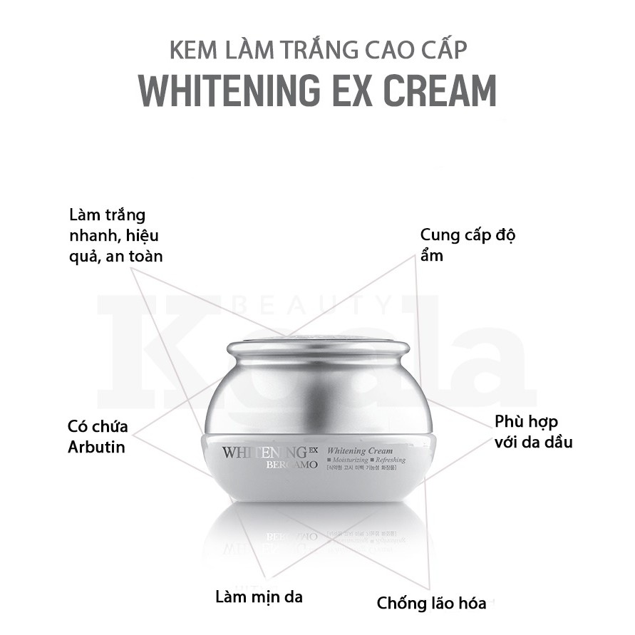 Kem Dưỡng Trắng Da Chuyên Sâu Bergamo Whitening EX Cream KDTDCS (50g)