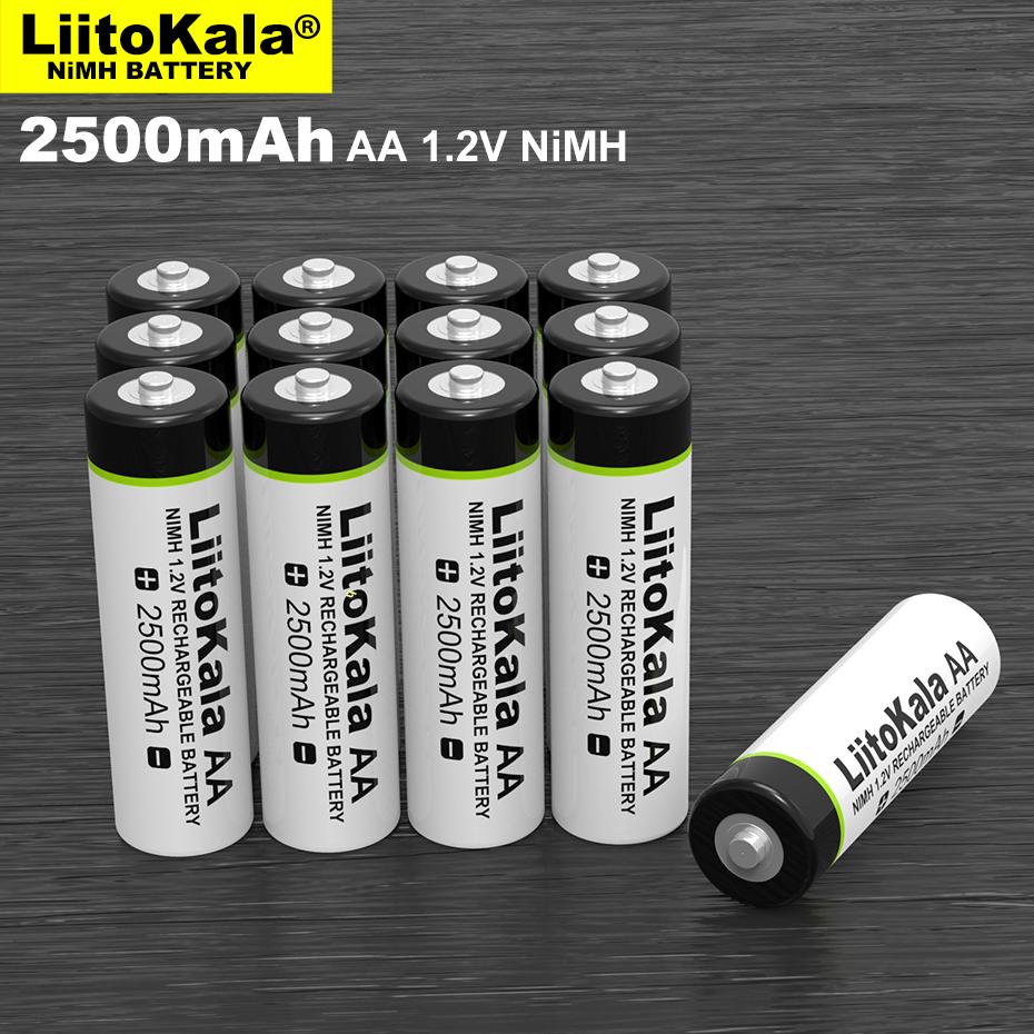 4-50 CHIẾC Pin Sạc Liitokala 1.2V AA 2500mAh Ni-MH Cho Súng Đo Nhiệt Độ Chuột Đồ Chơi Điều Khiển Từ Xa pin Màu sắc: 1.2V AA 8 CHIẾC