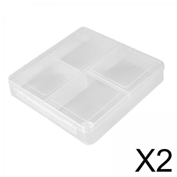 2 Pieces Household Food Fresh Storage Container Stackable for Refrigerator