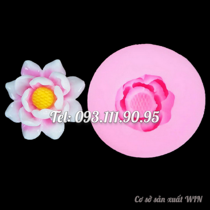 Khuôn silicon làm rau câu hoa sen - Mã số Q 1081