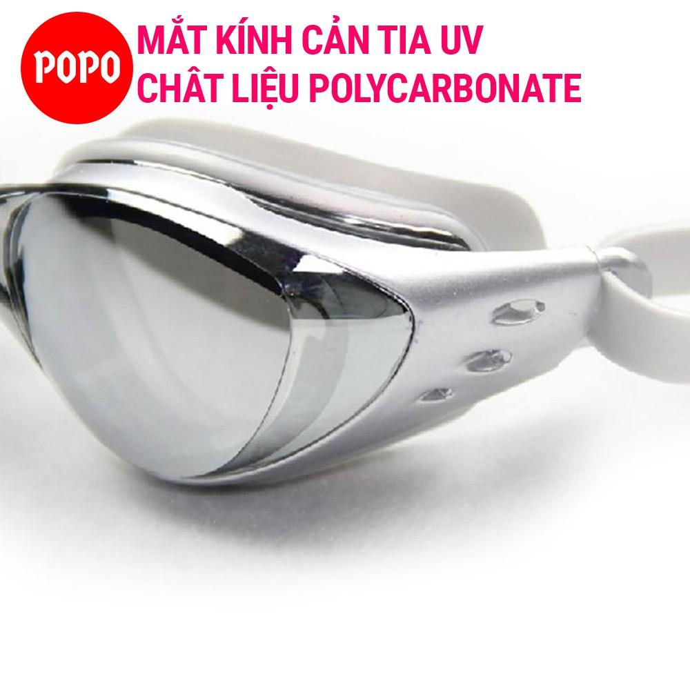 Kính bơi cận thị có độ từ 1,0 đến 8.0 cản UV POPO sử dụng cho người lớn nam nữ trẻ em, cho bé từ 8 tuổi