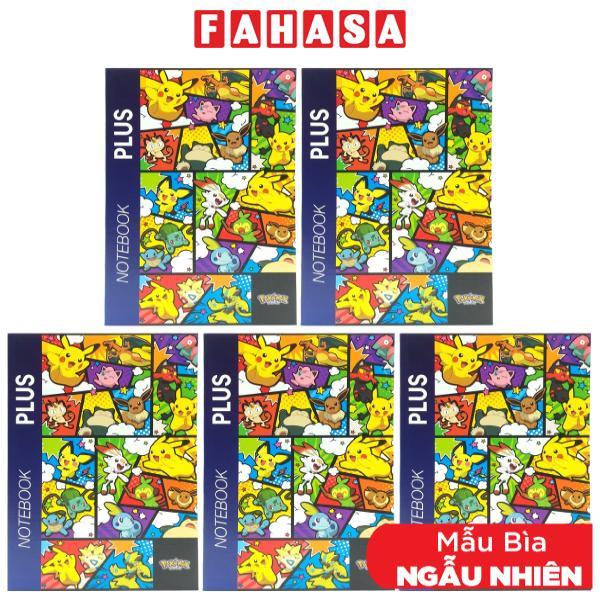 Combo 5 Tập Học Sinh B5 4 Ly Ngang 200 Trang 70gsm Pokemon Notebook - Plus 700-V008