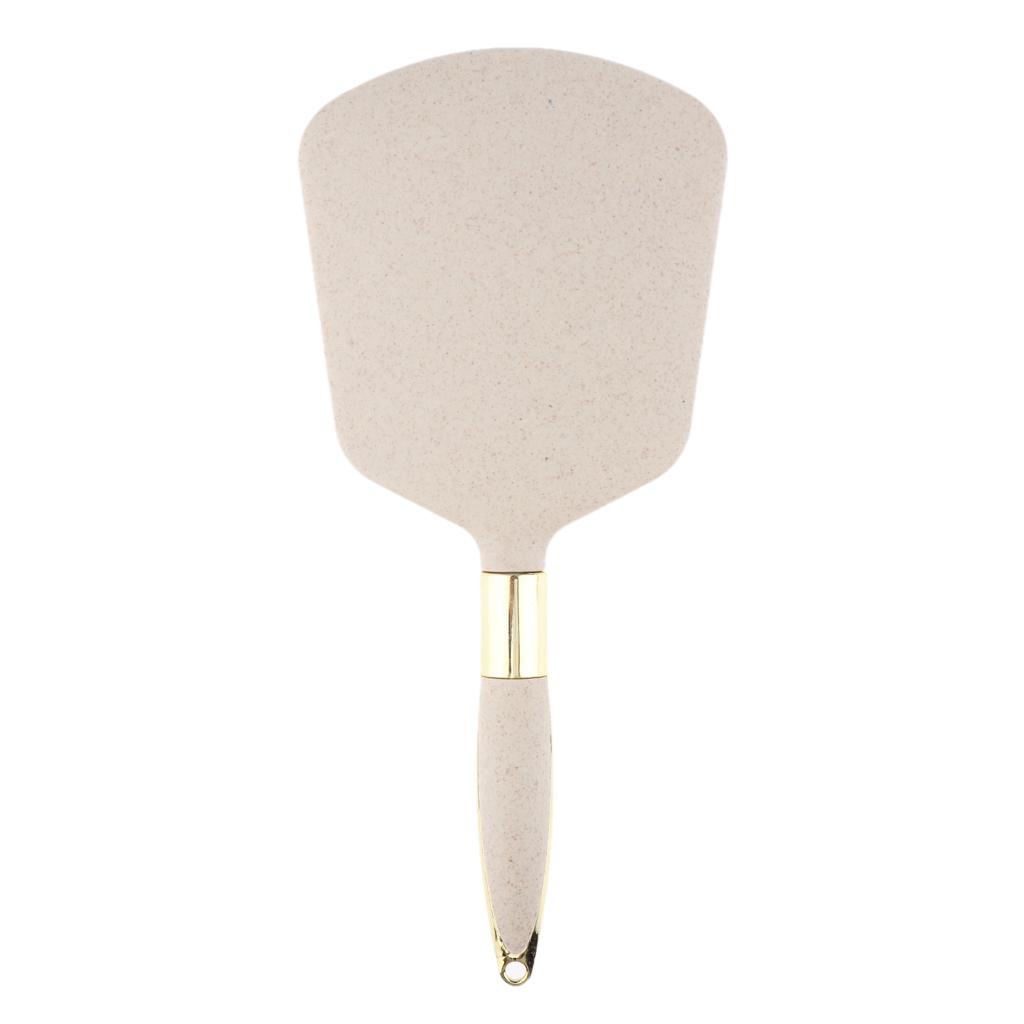 Cuticate 2 Chiếc Du Lịch Di Động Nhựa Trang Điểm Cầm Tay Đựng Mỹ Phẩm Vanity HD Tráng Gương Màu Be