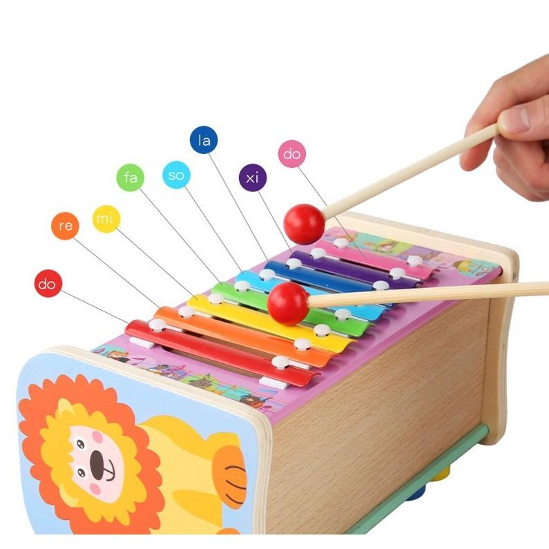 Đồ Chơi Gỗ Đập Chuột Kèm Đàn Xylophone Kết Hợp Luồn Mê Cung Phát Triển Trí Tuệ
