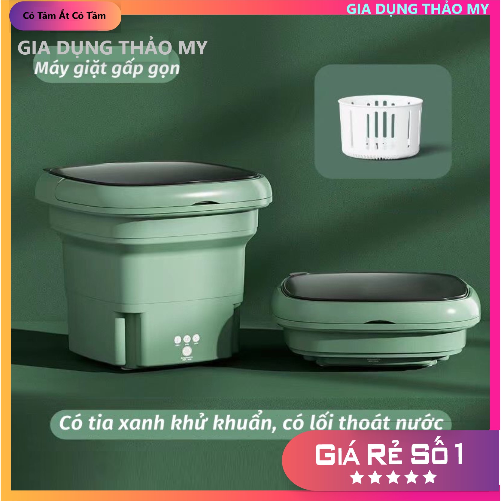 Máy giặt mini gấp gọn du lịch giặt tất đồ lót đồ trẻ em