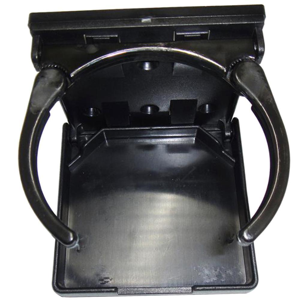 2x Adjustable Folding Black Nylon Drink Cup Holder for Boat Car Marine Rv