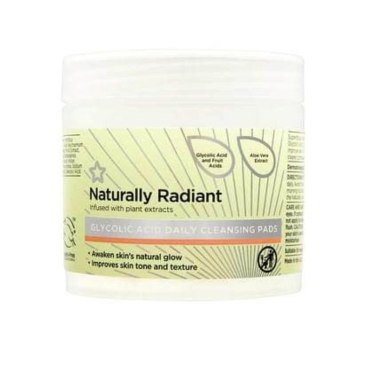 Giấy tẩy da chết AHA Naturally Radian Glycolic Acid Daily Cleansing Pads - 60 miếng