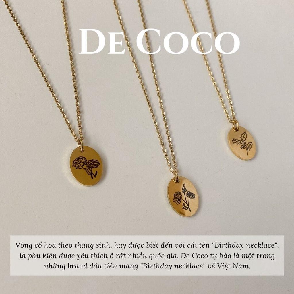 Vòng cổ titan sinh nhật, vòng cổ hoa làm quà tặng, Birthday Necklace De Coco
