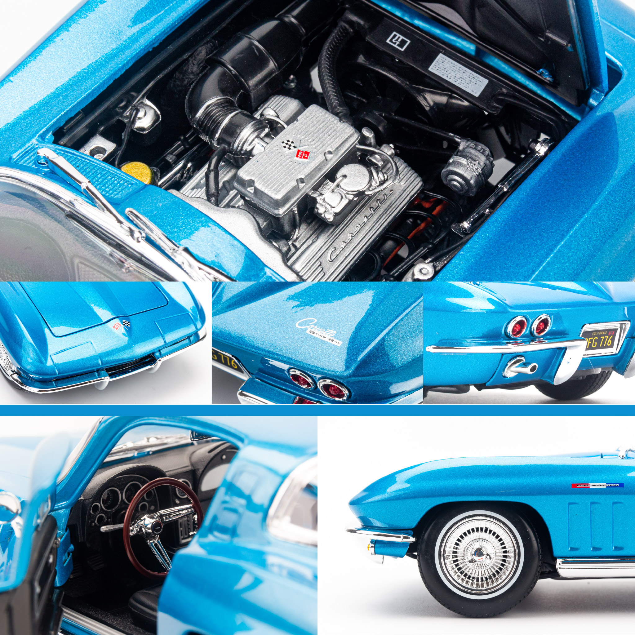 Mô hình xe Chevrolet Corvette 1965 1:18 Maisto - 31640