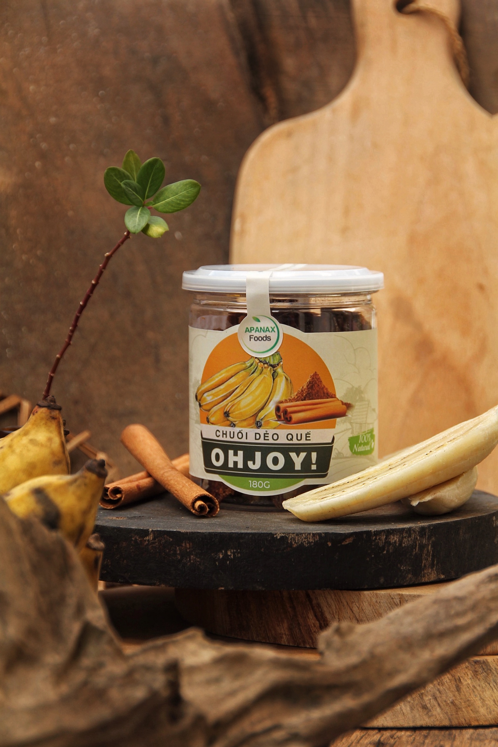 CHUỐI DẺO QUẾ KHÔNG ĐƯỜNG OHJOY