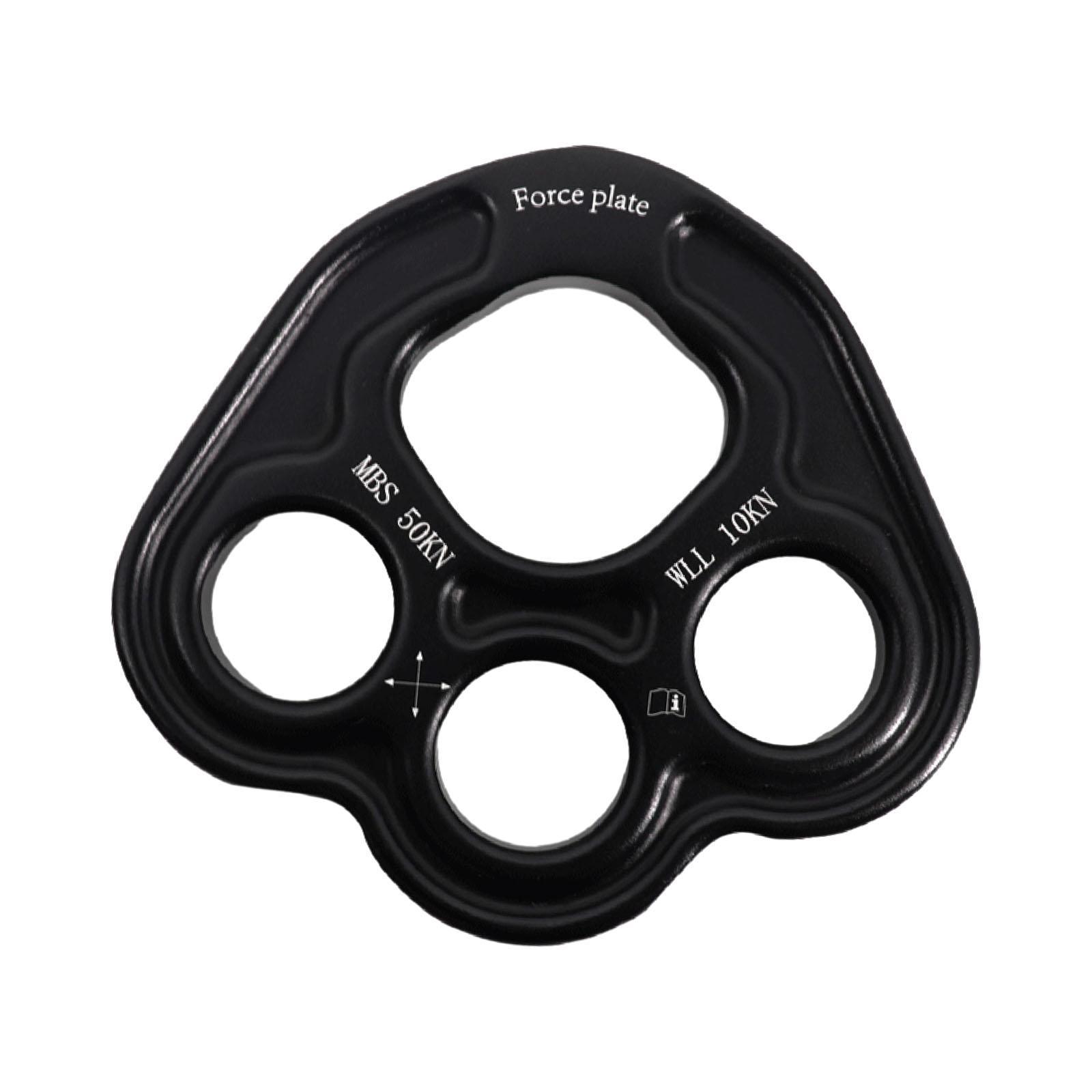 4 Holes Paw Rigging Plate Multi Anchor Point Connector Gear Rope Bearing Anchors Portable Metal Heavy Duty Climbing Equipment