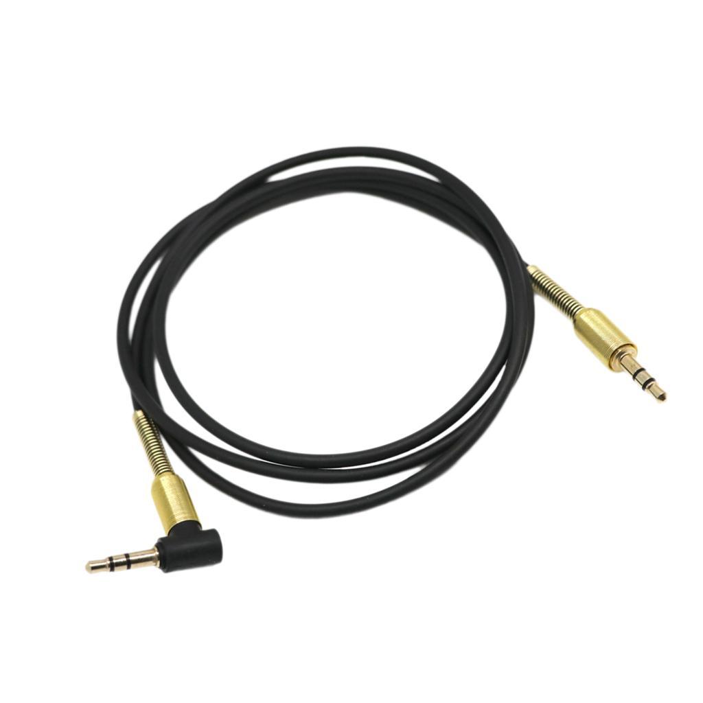 2x 3.5mm Aux Audio Male To Male Cable 90 Degree Right Angle for iPhone, MP3