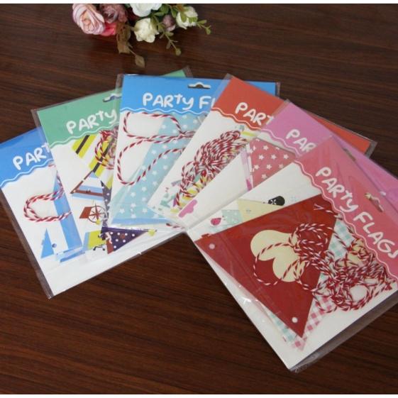 Cờ giấy trang trí sinh nhật - Cờ tam giác party - Cờ HAPPY BIRTHDAY