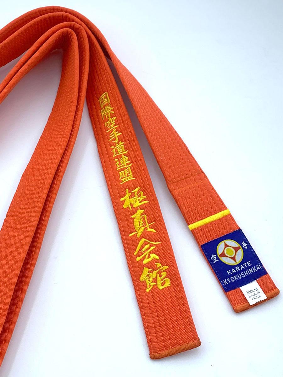 Hình ảnh Liên đoàn Karate quốc tế Kyokushi Thể thao Thể thao, Võ thuật Unisex Xử lý tùy chỉnh Thủ môn thêu thư logo Color: White-Belt Size: 160cm