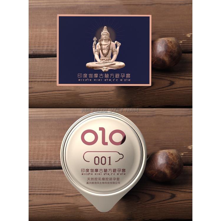 10 Bao Cao Su OLO Ấn Độ Xanh, Siêu Mỏng 001 Nhiều Gel Bôi Trơn, cảm giác chân thật.