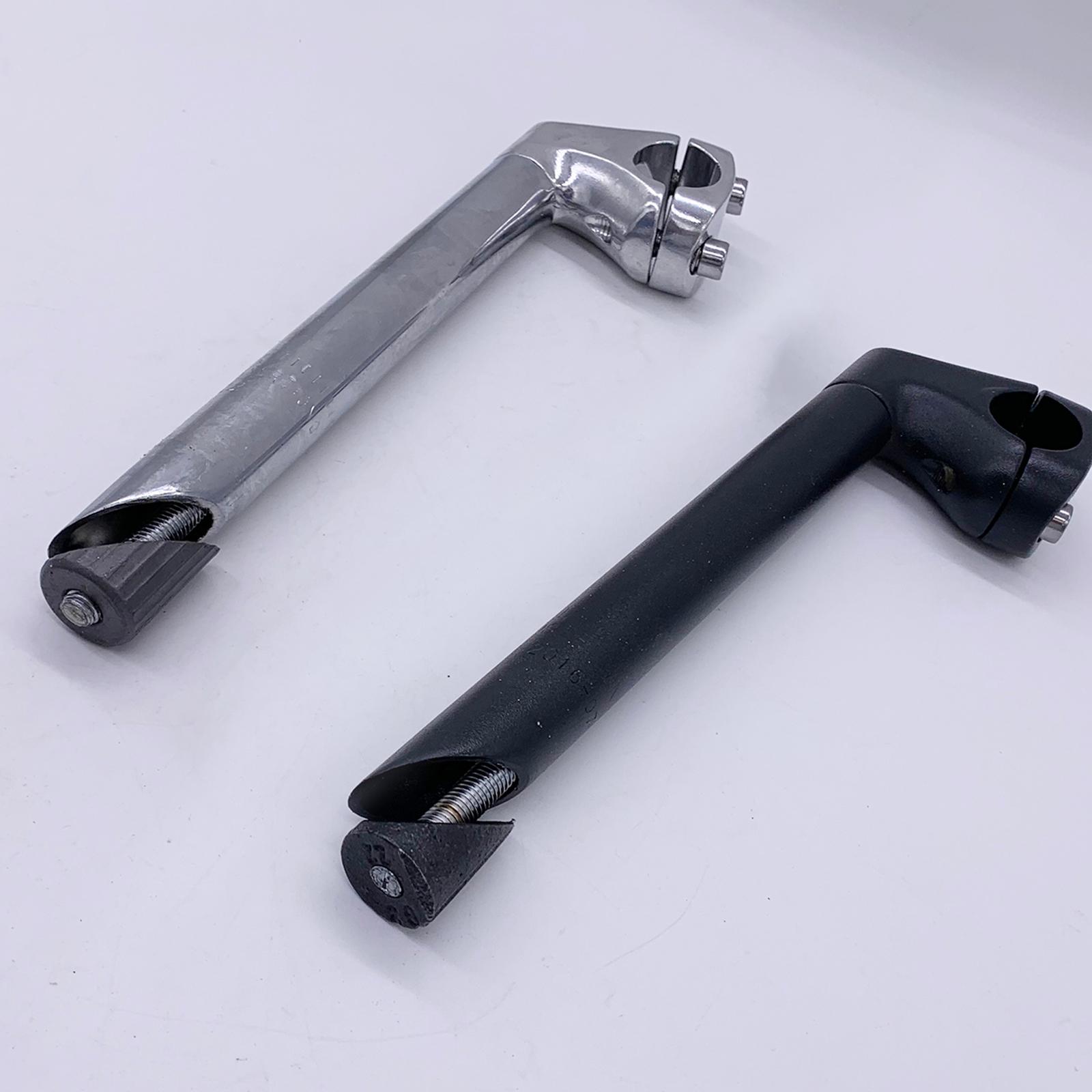 Bike Quill Stem 25.4mm Handlebar Folding Bicycle Handle Bar Riser 1" Fork Gooseneck Stem for BMX Road Folding Bikes, Beach Cruiser Bicycles