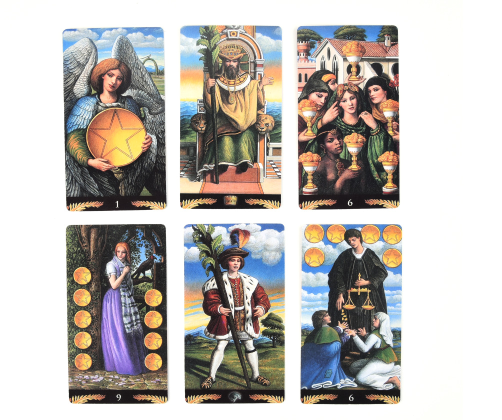 Combo Bộ Bài Bói Pre-Raphaelite Tarot Cao Cấp New và Túi Nhung Đựng Tarot và Khăn Trải Bàn Tarot