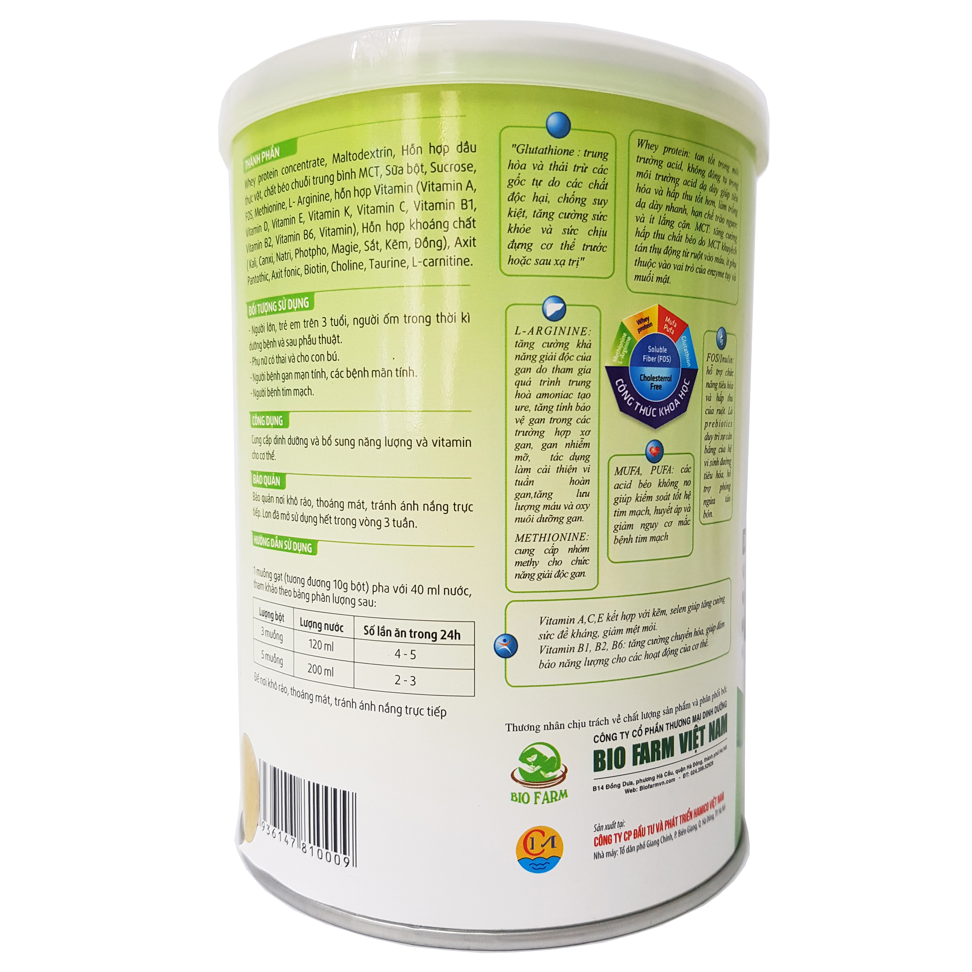 Sữa bột BIOPLUS Encare 400g cho người bệnh