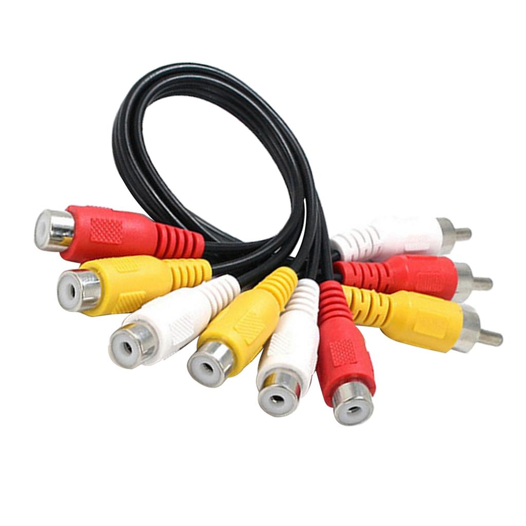 Female RCA to 3RCA Cable Male Jack Splitter Adapter Cable forTV DVD Player
