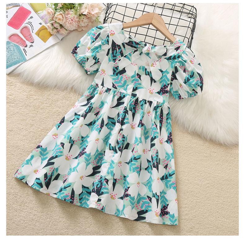 DONGSHOP HOT Cô gái hoa đầm mùa hè trẻ em nhất lưới màu hồng váy cô gái nhỏ công chúa váy túi