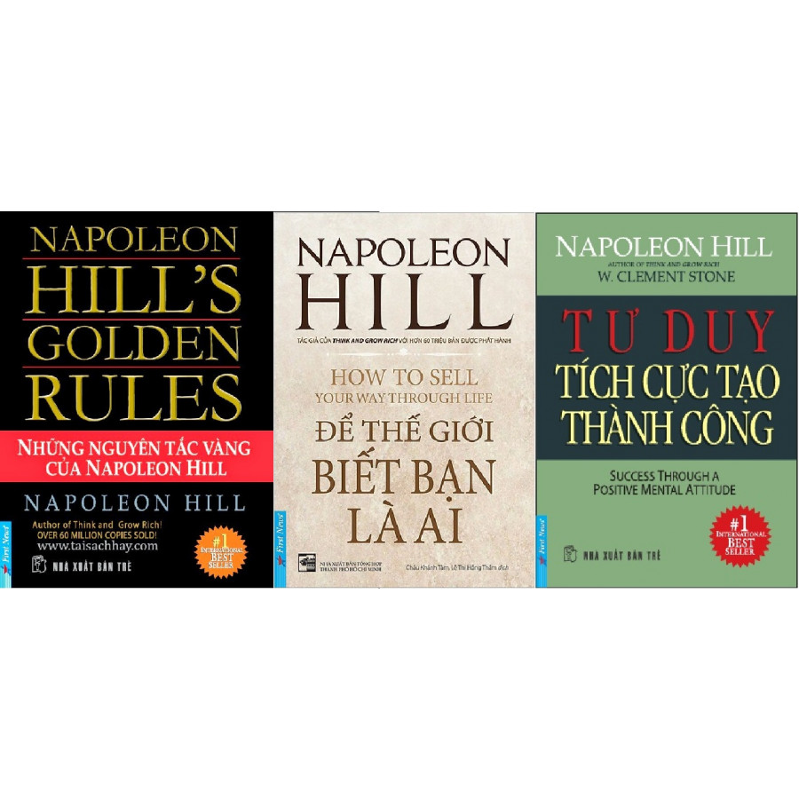 Combo Tư duy tích cực tao thành công + Để thế giới biết bạn là ai + Những nguyên tắc vàng của napoleon hill