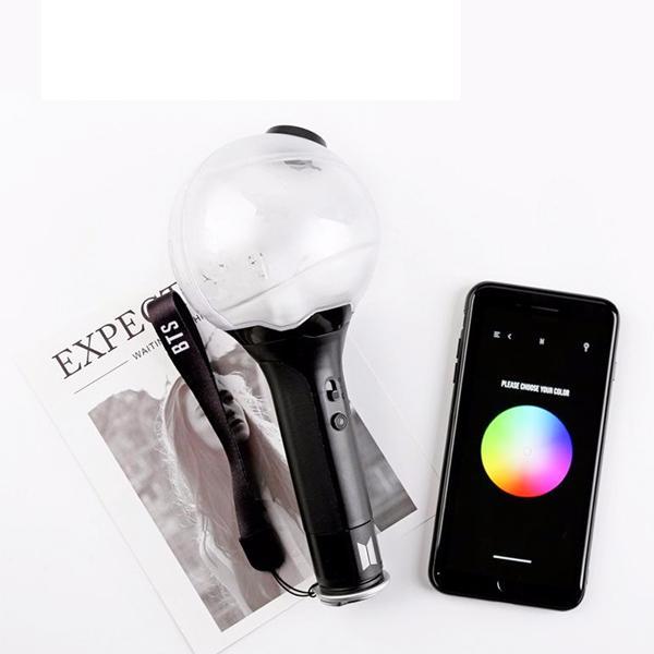 Bomb Bts ver 3 lightstick có đổi màu bằng bluetooth tặng kèm pin 3 viên gậy cổ vũ hàng unoff