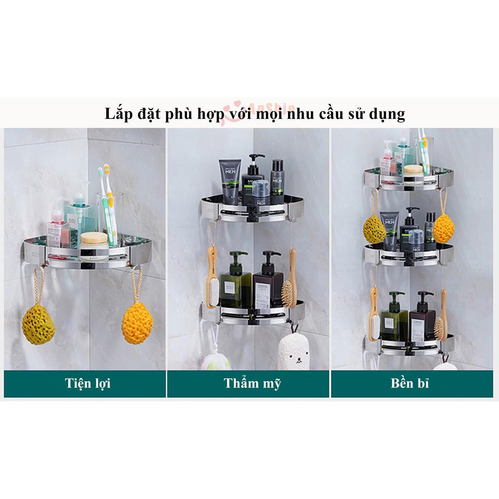 Kệ góc phòng tắm Inox 304 AnShin chống gỉ sét - Kệ Inox 304 hình tam giác - có thể bắt vít hoặc dán keo có sẵn