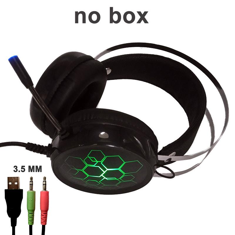 N Nhạc Tai Nghe Có Micro Tai Nghe Vòm USB 7.1 & 3.5MM Có Dây Tai Nghe Cho Máy Tính Máy Tính X Hộp một Trong Những PS4 Đèn RGB
