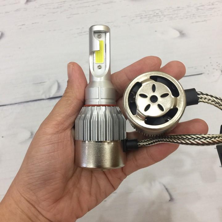 Đèn Pha Led C6 2 Tim H4 dành cho ô tô, xe máy - Pha đèn led loại C6 - TKA224