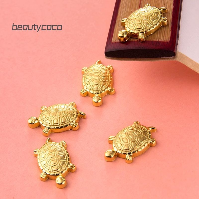 Combo 2 Rùa Vàng Mini Dài 1.6Cm Tài Lộc May Mắn, Rùa Vàng Phong Thủy Để Ốp Điện Thoại, Két Sắt