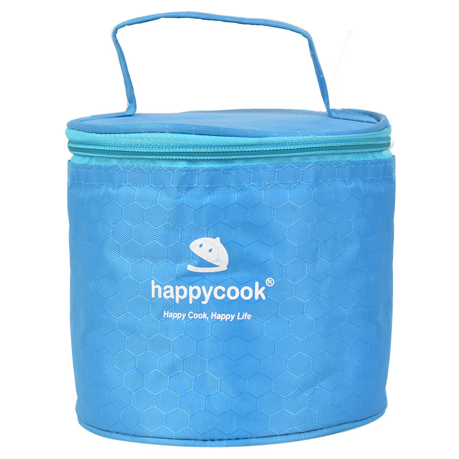 Bộ 2 hộp thủy tinh tròn HappyCook 400ml Kèm Túi Giữ Nhiệt 400ml HCG-02CE